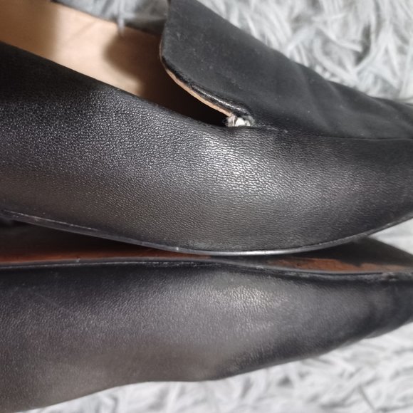 Sam Edelman Black Pointed Square Toe Leather Loafers Womens Size 6.5 - Picture 4 of 13